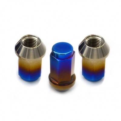 China Custom High Strength Gr5 Titanium Auto Wheel Nut 17 Acorn Chrome Plated Steel M12 M14x1.5 Conical Seat Car Wheel Lug Nuts