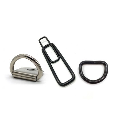 China Wholesale Black 8mm 20mm 21mm 25 Mm 80mm Metal Steel D-ring Handbag Hardware Iron Buckle Lifting Metal Rectangle D Ring